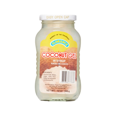 Florence Nata De Coco White Coconut Gel in Syrup, 340gm