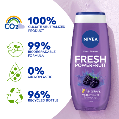 ivea Fresh Power Fruit Shower Gel, 250ML