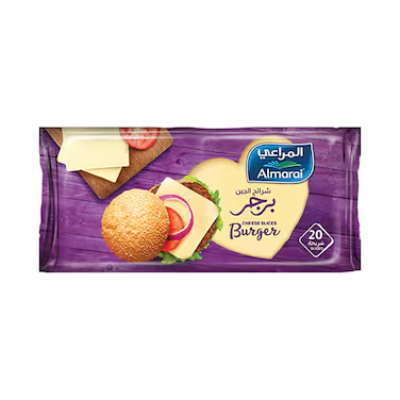 Almarai Full Fat Burger Cheese Slices, 400gm
