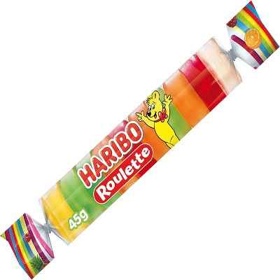 Haribo Mega-roulette Fruit Flavor Jelly Candy, 45gm