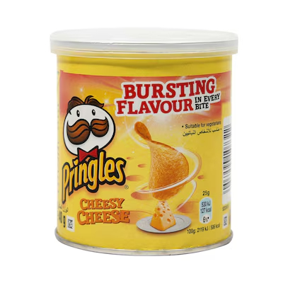 PRINGLES CHEESY CHEESE FLAVOUR SAVOURY SNACK, 40G