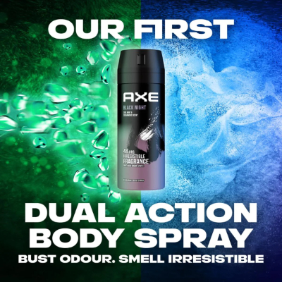 Axe Black Night Cool Mint & Cedarwood Scent Deodorant Body Spray, 150ML