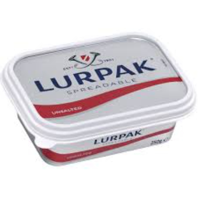 Lurpak Spreadable Unsalted Butter, 250gm
