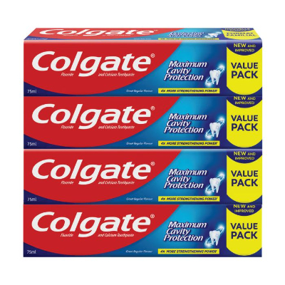 Colgate Cavity Protection Regular Toothpaste, 4x75ml