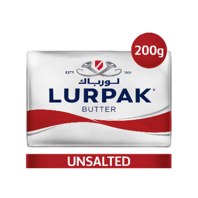lurpak unsalted butter, 200g