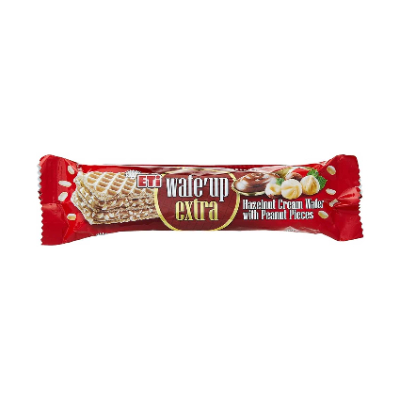 Eti wafe up extra hazelnut cream with peanuts wafer, 29gm