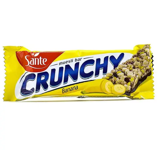 SANTE BANANAS AND CHOCOLATE COATING CRUNCHY BAR, 40G