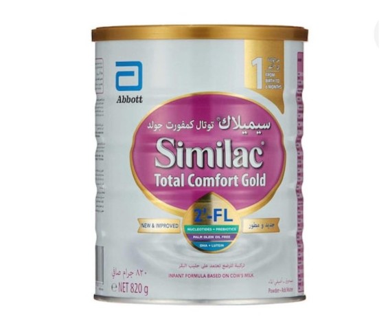 Similac Total Comfort Gold Milk Formula, Stage 1, From 0-6 Months, 820g