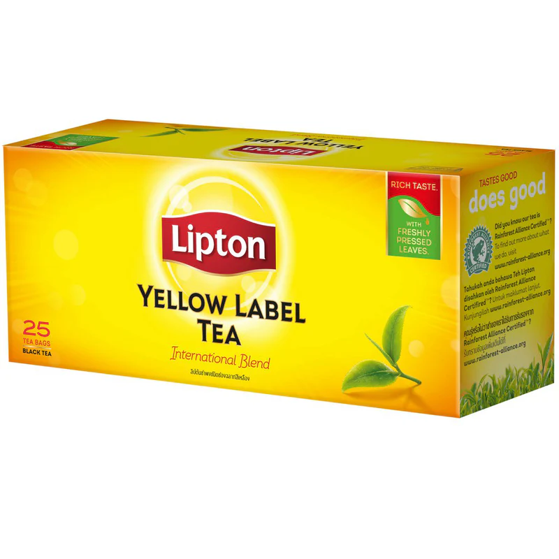 Lipton Yellow Label Black Tea Bags, 25 Teabags