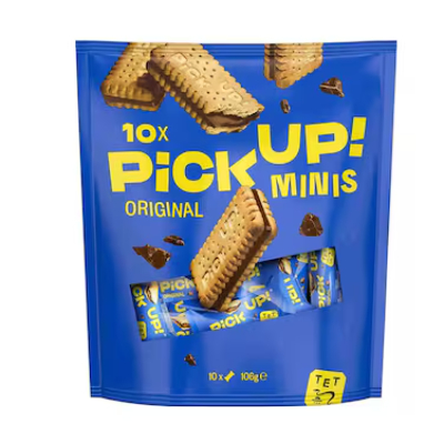 Bahlsen Pick Up! Minis Original Milk Chocolate Biscuit Bag, 2x106g