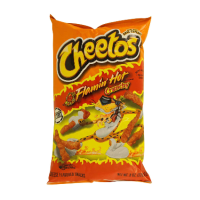 Cheetos Flamin Hot Crunchy Cheese Snacks, 226.8g