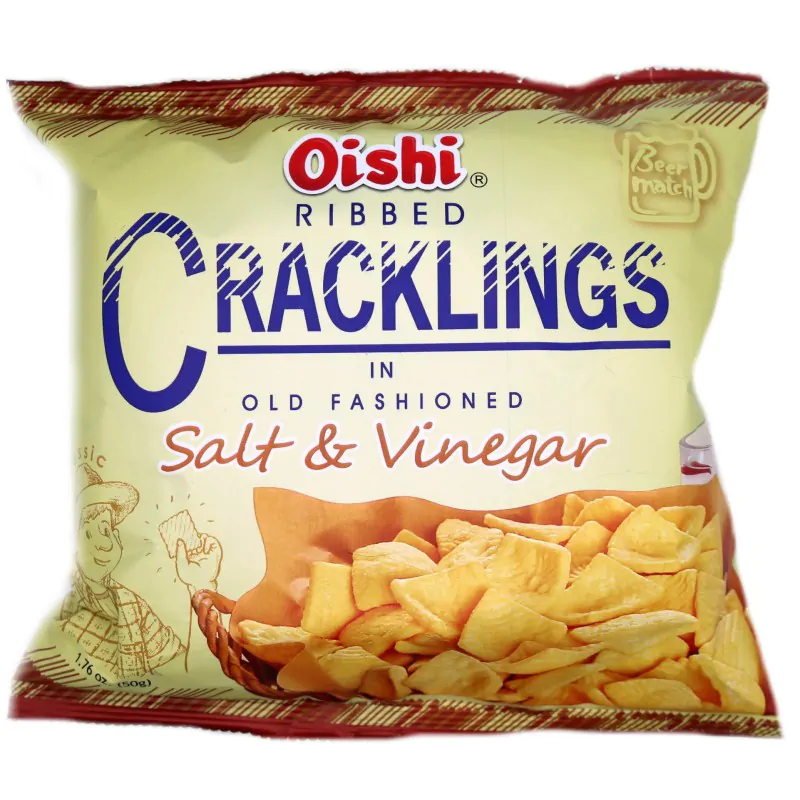 Oishi Ribbed Salt & Vinegar Cracklings 50 Gr