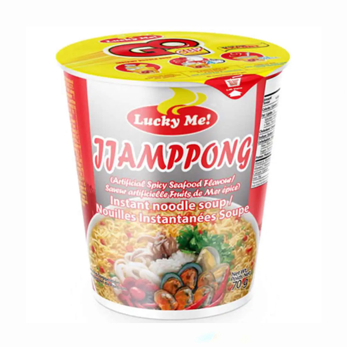 Lucky Me Regular Cup Jjampong Instant Noodles Soup, 70g
