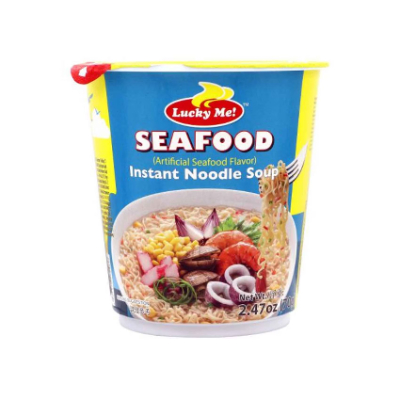 Lucky Me Regular Cup Seafood Instant Noodles Soup, 70g