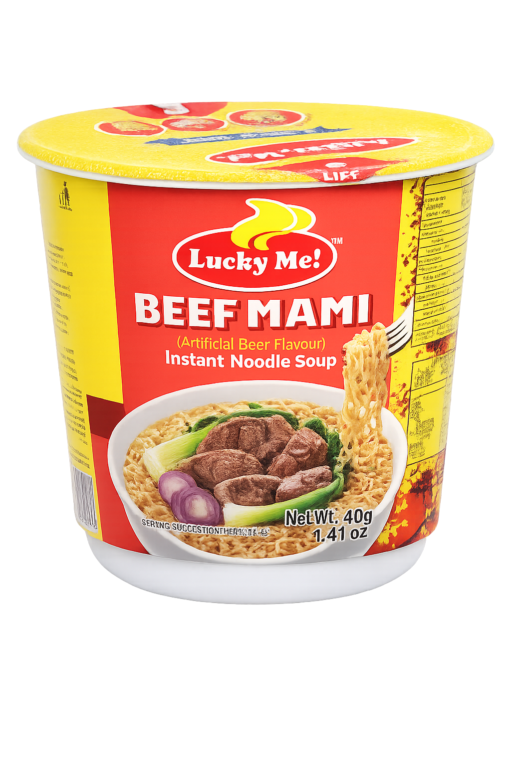 Lucky Me Mini Cup Beef Instant Noodles Soup, 40g