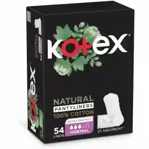 Kotex Natural Pantyliners Cotton Normal 54liners