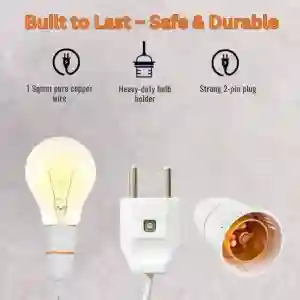 Two PIN Holder With Wire + Bulb