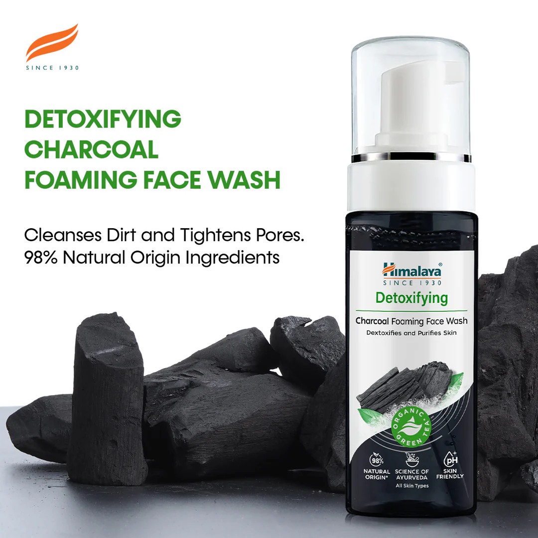 Himalaya Detoxifying Charcoal Foaming Face Wash, 150ML