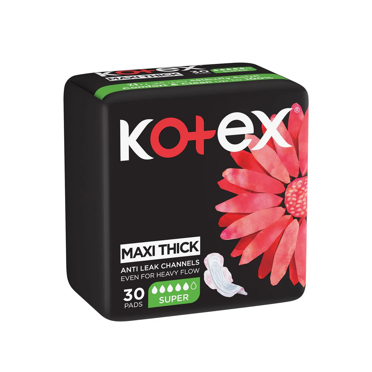 Kotex Maxi Protect Normal With Wings Pads, 30 Count