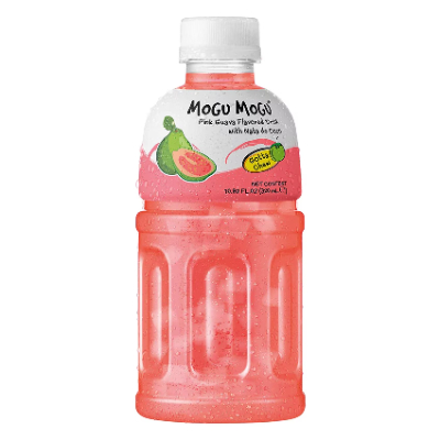 Mogu Mogu Pink Guava Juice With Nata De Coco, 320ML