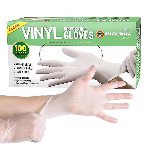 Vinyl Disposable Gloves Small Powder Free 100pcs