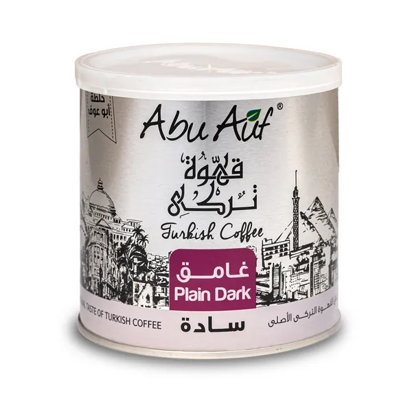 Abu Auf Dark Roasted Plain Turkish Ground Coffee, 200g