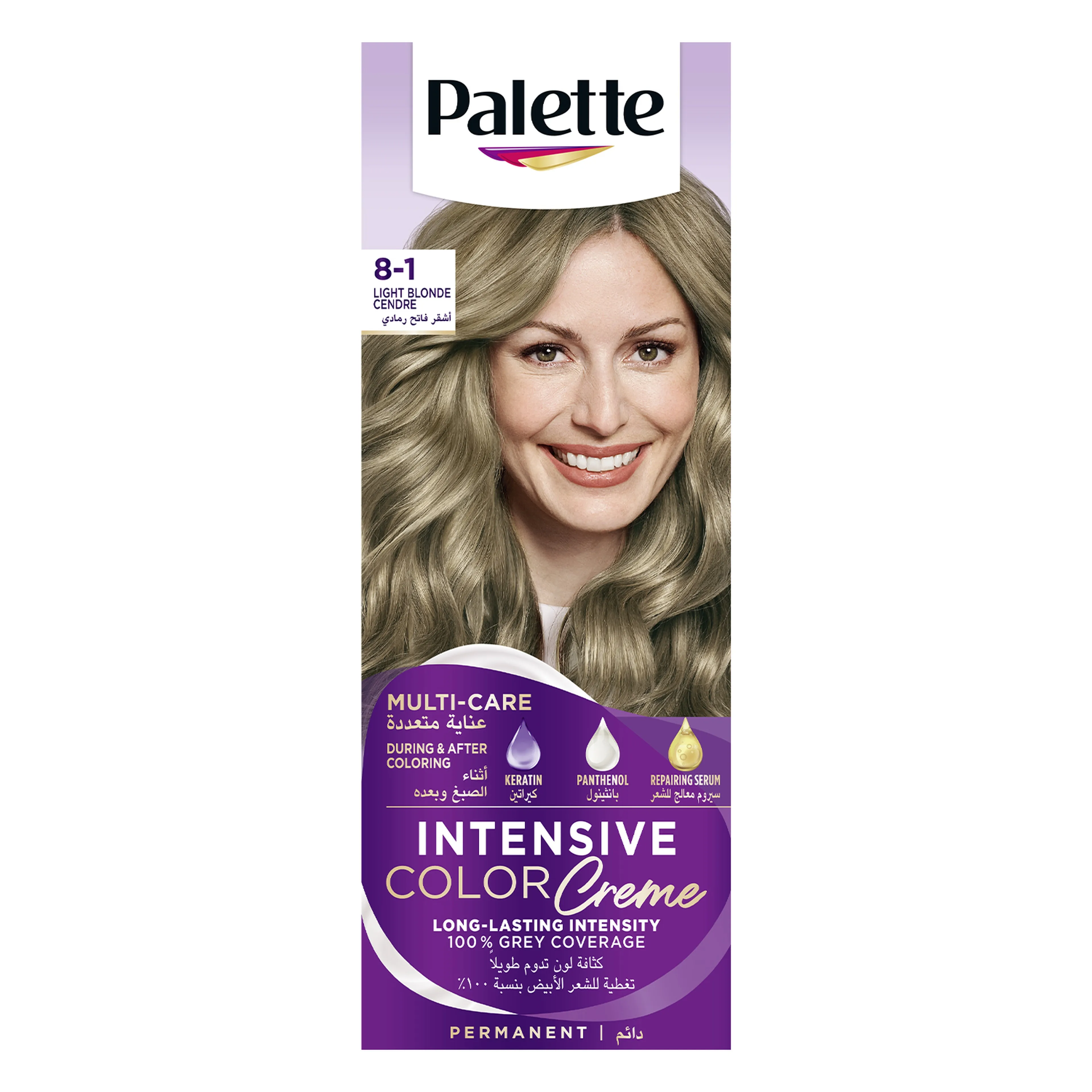 Palette Hair Coloration 8-1 Smoke Light Blonde