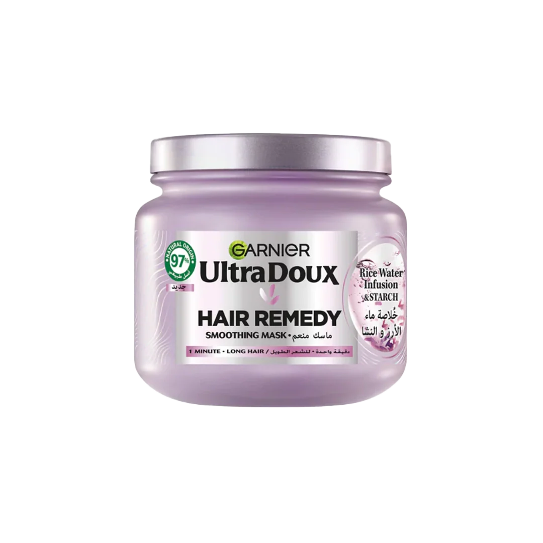 Garnier Ultra Doux Rice Water Infusion & Strach Hair Remedy Mask, 340ML