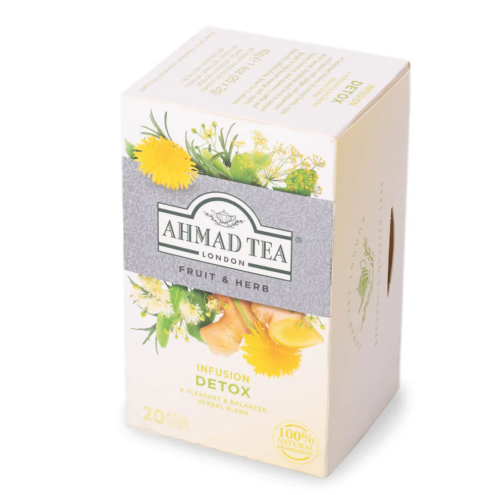Ahmad Tea Detox Herbal Tea, 20 Foils