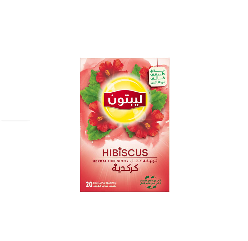 Lipton Herbal Infusion Tea Hibiscus Teabags, 20 Teabags