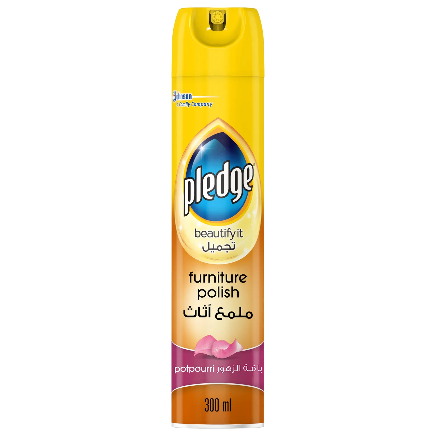 Pledge Beautify It Furniture Polish Spray, Potpourri Scent, 300ML