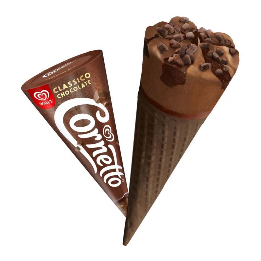 Wall's Cornetto Classico Chocolate Ice Cream, 125ML