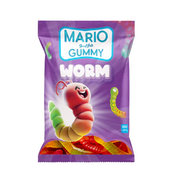Mario Worm Gummy, 100gm