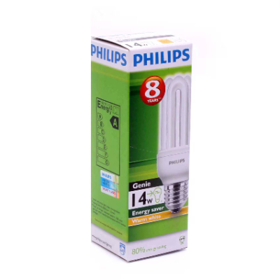 Philips Genie Light Bulb E 27 Warm White 14 Watts