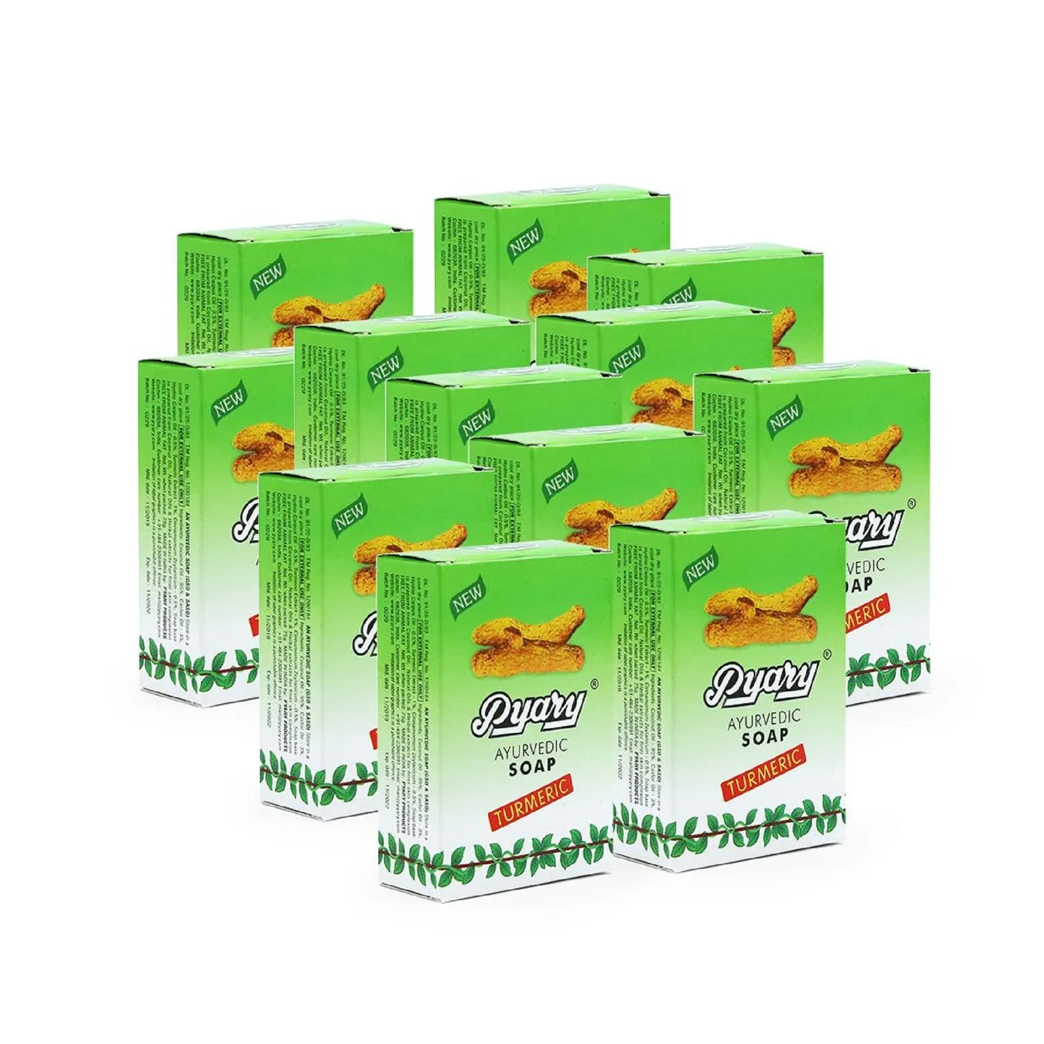 Pyary Turmeric Ayurvedic SOAP, 12x75gm