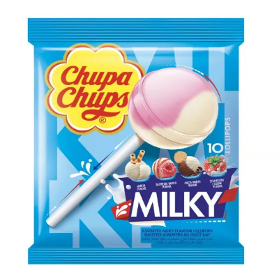 Chupa Chups Milky Lollipops, 120gm