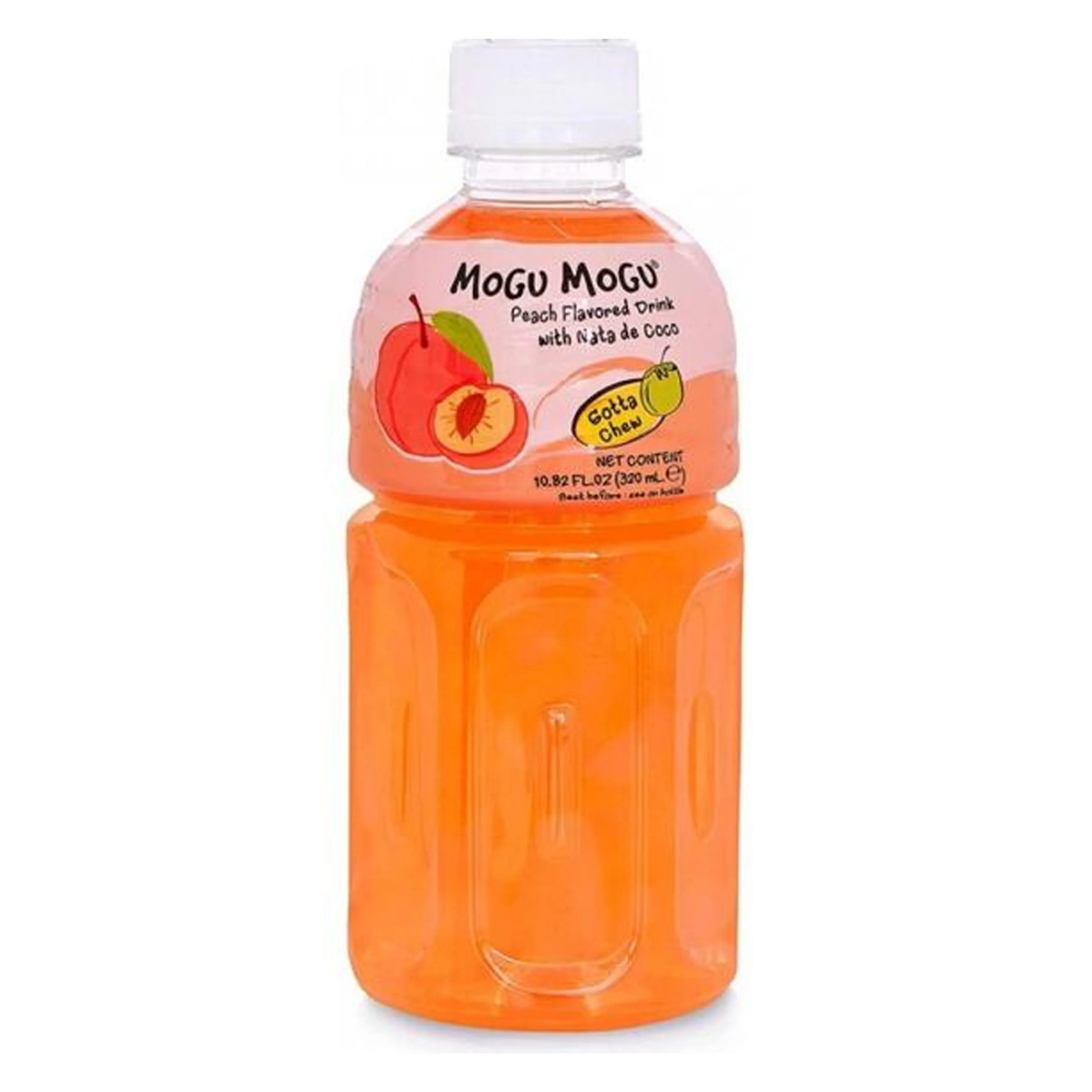 Mogu Mogu Peach Juice With Nata De Coco, 320ML