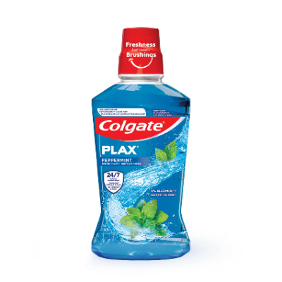 Colgate Plax Peppermint Blue 0% Alcohol Mouthwash, 500ML