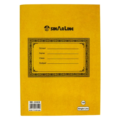 Sinarline Square Brown Cover Book, 10mm, 100 Sheets