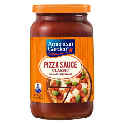 American Garden Pizza Sauce Classic Glass JAR, Gluten-free, Dairy-free, 397gm