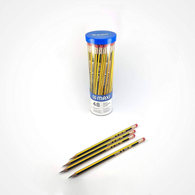 Maxi Black Lead Pencil, 48 Pieces