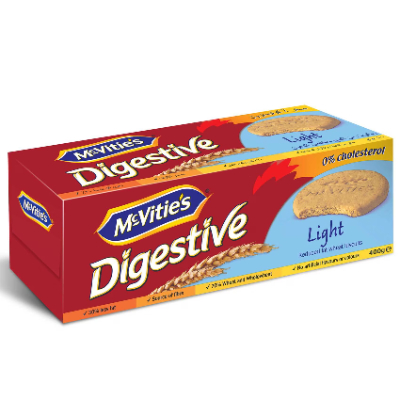 MCVITIE'S DIGESTIVE LIGHT BISCUITS, 400G