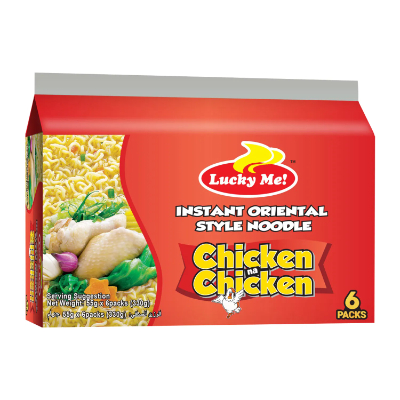 Lucky Me Chicken Instant Oriental Style Noodles, 6x55g