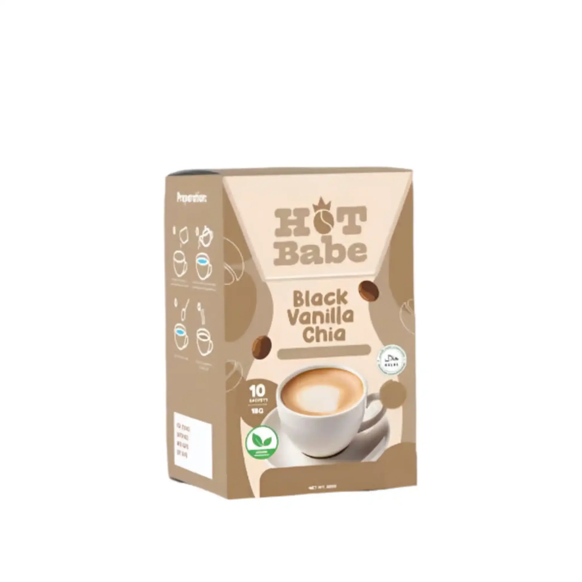 Hot Babe Black Vanilla Chia Sachets, 10x