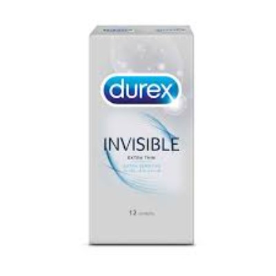 Durex Invisible Extra Thin Extra Sensitive Condoms for Men, 12 Pieces