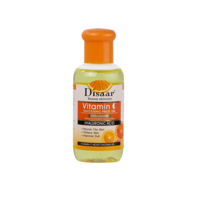 DISAAR BEAUTY SKINCARE VITAMIN C WHITENING FACE OIL GLOW & MOISTURE HYALURONIC ACID NATURAL MULTI USE OIL, 75ML