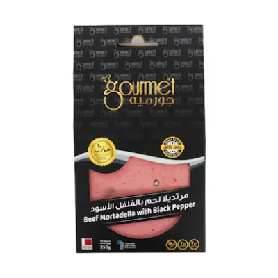 Gourmet Slices Beef Black Pepper Mortadella 250g