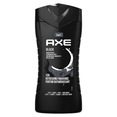 Axe Men Black 12 Hours Refreshing Fragrance Shower Gel, 250ML