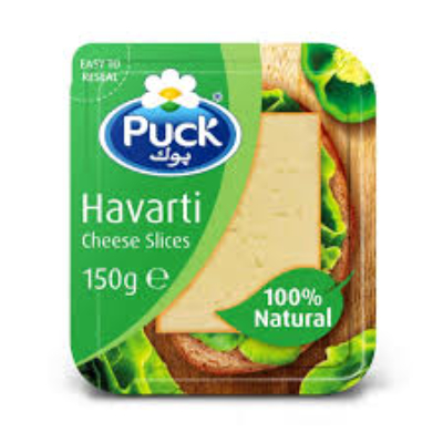 Puck Havarti Natural Cheese Slices, 150gm