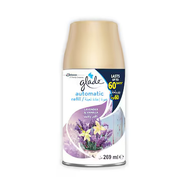 Glade Automatic Air Freshener Spray Refill Lavender & Vanilla, 269ml